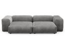 Two Seat Sofa L, Velvet - Dark grey