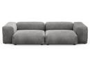 Two Seat Sofa M, Velvet - Dark grey