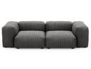 Two Seat Sofa S, Cord velours - Dark grey