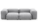 Two Seat Sofa S, Cord velours - Light grey