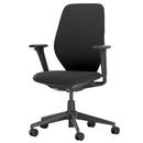 ACX Soft, With forward tilt, with seat depth adjustment, 3D-armrests F, Deep black, Seat Grid Knit, nero, Soft castor for hard floor surfaces