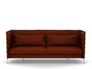 Alcove Sofa, Three-seater (H94 x W237 x D84 cm), Laser, Red/moorbrown