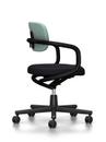 Allstar Office Swivel Chair, Deep black, Hopsak, Mint/ivory