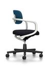 Allstar Office Swivel Chair, White, Hopsak, Blue / moor brown