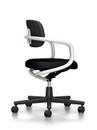 Allstar Office Swivel Chair, White, Silk Mesh, Silk Mesh nero