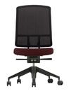 AM Chair, Black, Dark red/nero, Without armrests, Aluminium powder-coated deep black