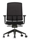 AM Chair, Black, Nero, With 2D armrests, Aluminium powder-coated deep black