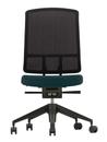 AM Chair, Black, Petrol/nero, Without armrests, Five-star base deep black