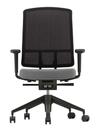 AM Chair, Black, Sierra grey / nero, With 2D armrests, Aluminium powder-coated deep black