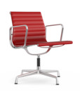 Aluminium Group EA 107 / EA 108, EA 107 - non-swivelling, Polished, Leather (Standard), Red
