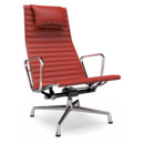 Aluminium Group EA 124, Chrome-plated, Leather Premium F, Red