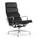 Soft Pad Group EA 222, Base chrome-plated, Leather Premium F nero, Plano nero