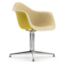 Eames Plastic Armchair RE DAL, Mustard, With full upholstery, Mustard / ivory