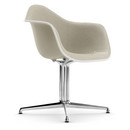 Eames Plastic Armchair RE DAL, Pebble, With full upholstery, Warm grey / ivory