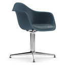 Eames Plastic Armchair RE DAL, Sea blue, With seat upholstery, Ice blue / moor brown
