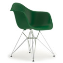Eames Plastic Armchair RE DAR, Emerald, Without upholstery, Without upholstery, Standard version - 43 cm, Chrome-plated