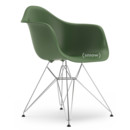 Eames Plastic Armchair DAR, Forest, Without upholstery, Without upholstery, Standard version - 43 cm, Chrome-plated