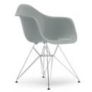 Eames Plastic Armchair DAR, Light grey, Without upholstery, Without upholstery, Standard version - 43 cm, Chrome-plated