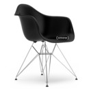 Details Vitra Eames Plastic Armchair DAR Eames Plastic Armchair DAR, Deep black, Without upholstery, Without upholstery, Standard version - new (43 cm), Chrome-plated