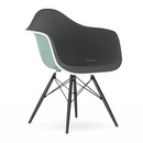 Details Vitra Eames Plastic Armchair DAW Eames Plastic Armchair DAW, Ocean, With full upholstery, Dark grey, Standard version - 43 cm, Black maple