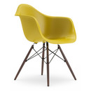 Eames Plastic Armchair RE DAW, Mustard, Without upholstery, Without upholstery, Standard version - 43 cm, Dark maple