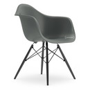 Eames Plastic Armchair DAW, Granite grey, Without upholstery, Without upholstery, Standard version - 43 cm, Black maple