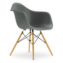 Eames Plastic Armchair DAW, Granite grey, Without upholstery, Without upholstery, Standard version - 43 cm, Yellowish maple