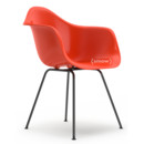 Eames Plastic Armchair DAX, Red (poppy red), Without upholstery, Without upholstery, Standard version - 43 cm, Coated basic dark