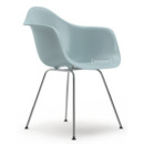 Eames Plastic Armchair DAX, Ice grey, Without upholstery, Without upholstery, Standard version - 43 cm, Chrome-plated