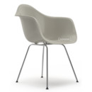 Eames Plastic Armchair RE DAX, Pebble, Without upholstery, Without upholstery, Standard version - 43 cm, Chrome-plated