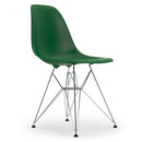Eames Plastic Side Chair RE DSR, Emerald, Without upholstery, Without upholstery, Standard version - 43 cm, Chrome-plated