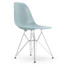 Eames Plastic Side Chair DSR, Ice grey, Without upholstery, Without upholstery, Standard version - 43 cm, Chrome-plated