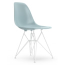 Eames Plastic Side Chair DSR, Ice grey, Without upholstery, Without upholstery, Standard version - 43 cm, Coated white