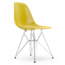Eames Plastic Side Chair DSR, Mustard, Without upholstery, Without upholstery, Standard version - 43 cm, Chrome-plated