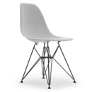 Eames Plastic Side Chair RE DSR, Cotton white, Without upholstery, Without upholstery, Standard version - 43 cm, Coated basic dark