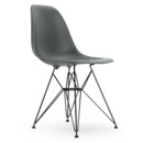 Eames Plastic Side Chair DSR, Granite grey, Without upholstery, Without upholstery, Standard version - 43 cm, Coated basic dark
