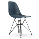 Eames Plastic Side Chair DSR, Sea blue, Without upholstery, Without upholstery, Standard version - 43 cm, Coated basic dark