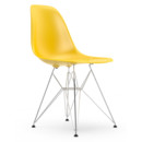 Eames Plastic Side Chair DSR, Sunlight, Without upholstery, Without upholstery, Standard version - 43 cm, Chrome-plated
