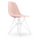 Eames Plastic Side Chair DSR, Pale rose, Without upholstery, Without upholstery, Standard version - 43 cm, Coated white
