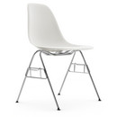 Eames Plastic Side Chair DSS, White, Without upholstery, Without upholstery, With linking element (DSS)