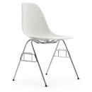 Eames Plastic Side Chair DSS, White, Without upholstery, Without upholstery, Without linking element (DSS-N)