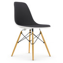 Details Vitra Eames Plastic Side Chair DSW Eames Plastic Side Chair DSW, White, With full upholstery, Dark grey, Standard version - 43 cm, Yellowish maple