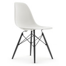 Eames Plastic Side Chair RE DSW, White, Without upholstery, Without upholstery, Standard version - 43 cm, Black maple