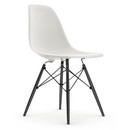 Eames Plastic Side Chair RE DSW, White non-RE, Without upholstery, Without upholstery, Standard version - 43 cm, Black maple