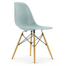 Eames Plastic Side Chair RE DSW, Ice grey, Without upholstery, Without upholstery, Standard version - 43 cm, Ash honey tone