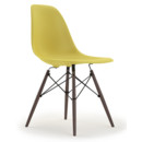 Eames Plastic Side Chair RE DSW, Citron, Without upholstery, Without upholstery, Standard version - 43 cm, Dark maple
