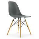 Eames Plastic Side Chair RE DSW, Granite grey, Without upholstery, Without upholstery, Standard version - 43 cm, Ash honey tone