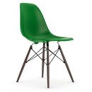 Eames Plastic Side Chair RE DSW, Green, Without upholstery, Without upholstery, Standard version - 43 cm, Dark maple