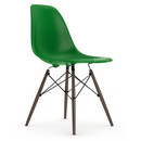 Eames Plastic Side Chair RE DSW, Green non-RE, Without upholstery, Without upholstery, Standard version - 43 cm, Dark maple