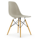 Eames Plastic Side Chair RE DSW, Pebble, Without upholstery, Without upholstery, Standard version - 43 cm, Yellowish maple